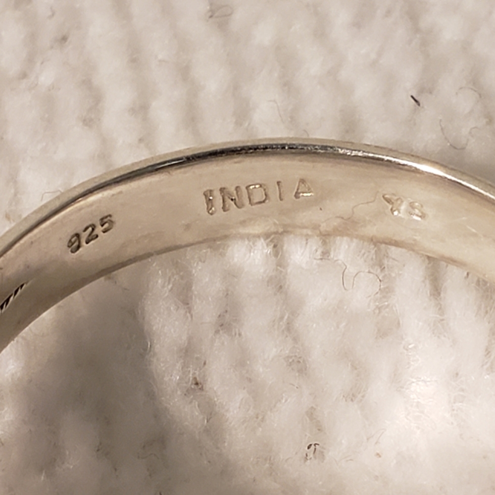 925 Sterling Rainbow Moonstone Ring - image 2